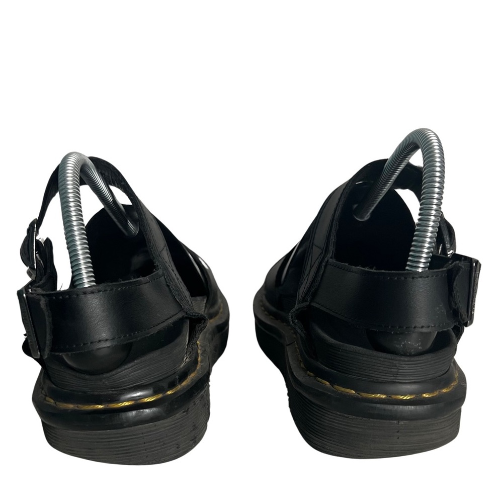 Dr. Martens Voss Black Hydro Leather Platform Sandals Shoes Open Toe Size 7 - Picture 9 of 12